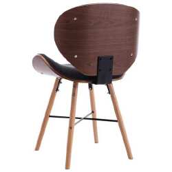 Valgomojo kėdės, 2 vnt., tamsiai pilkos, audinys ir mediena - Kėdės