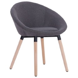 Valgomojo kėdės, 2 vnt., tamsiai pilkos spalvos, audinys - Kėdės