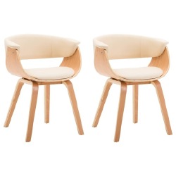Valgomojo kėdės, 2vnt., dirbtinė oda ir išlenktos medienos rėmas - Kėdės