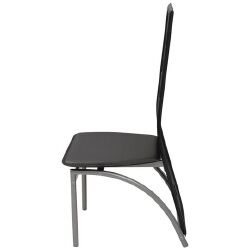 Valgomojo kėdės, 2vnt., juodos, dirbtinė oda - Kėdės