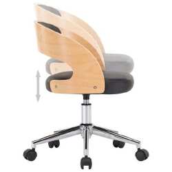 Valgomojo kėdės, 2vnt., juodos, dirbtinė oda ir lenkta mediena - Kėdės