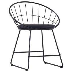 Valgomojo kėdės, 2vnt., juodos, plienas - Kėdės