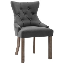 Valgomojo kėdės, 2vnt., pilkos spalvos, audinys - Kėdės