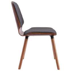 Valgomojo kėdės, 2vnt., pilkos spalvos (audinys) - Kėdės