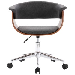 Valgomojo kėdės, 2vnt., pilkos spalvos, audinys, pasukamos - Kėdės