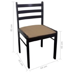 Valgomojo kėdės, 2vnt., rudos, bukmedžio masyvas ir aksomas - Kėdės