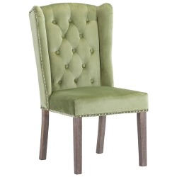Valgomojo kėdės, 2vnt., šviesiai žalias aksomaa - Kėdės