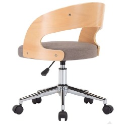 Valgomojo kėdės, 2vnt., taupe, lenkta mediena ir audinys - Kėdės