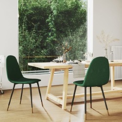 Valgomojo kėdės, 2vnt, žalios spalvos, audinys