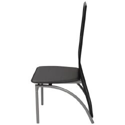Valgomojo kėdės, 4 vnt., juodos, dirbtinė oda - Kėdės