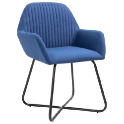 Valgomojo kėdės, 4 vnt., mėlyno audinio - Kėdės