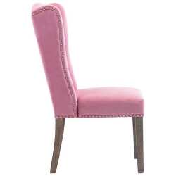 Valgomojo kėdės, 4 vnt., rožinės spalvos, aksomas - Kėdės