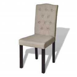 Valgomojo kėdės, 4 vnt., šviesiai rudos spalvos, audinys - Kėdės