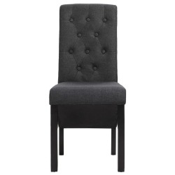 Valgomojo kėdės, 4 vnt., tamsiai pilkos, audinys - Kėdės