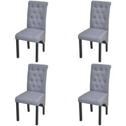Valgomojo kėdės (4 vnt, tamsiai pilkos spalvos)