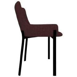Valgomojo kėdės, 4 vnt., vyno spalvos, audinys - Kėdės