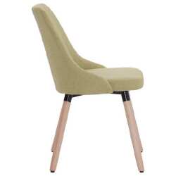 Valgomojo kėdės, 4 vnt., žalio audinio - Kėdės