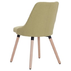 Valgomojo kėdės, 4 vnt., žalio audinio - Kėdės