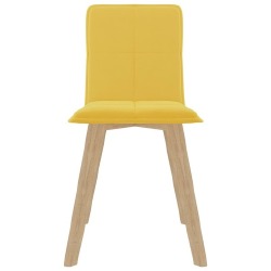 Valgomojo kėdės, 4vnt., garstyčių geltonos spalvos, audinys - Kėdės