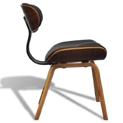 Valgomojo kėdės, 4vnt., išlenkta mediena ir dirbtinė oda, geležis - Kėdės