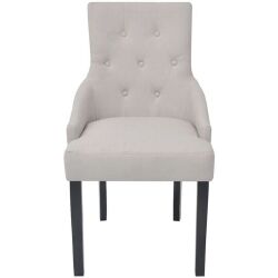 Valgomojo kėdės (4vnt, kreminės pilkos sp.) - Kėdės