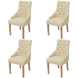 Valgomojo kėdės (4vnt, kreminės spalvos)