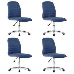 Valgomojo kėdės, 4vnt., mėlynos spalvos, audinys (2x283603) - Kėdės