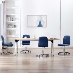 Valgomojo kėdės, 4vnt., mėlynos spalvos, audinys (2x283603)