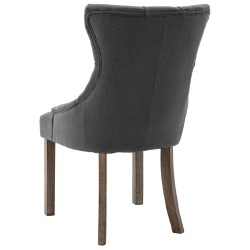 Valgomojo kėdės, 4vnt., pilkos spalvos, audinys (2x287944) - Kėdės
