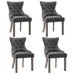 Valgomojo kėdės, 4vnt., pilkos spalvos, audinys (2x287944)