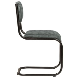 Valgomojo kėdės, 4vnt., pilkos spalvos, tikra oda - Kėdės