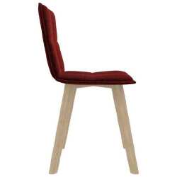 Valgomojo kėdės, 4vnt., raudonojo vyno spalvos, audinys - Kėdės