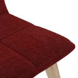 Valgomojo kėdės, 4vnt., raudonojo vyno spalvos, audinys - Kėdės