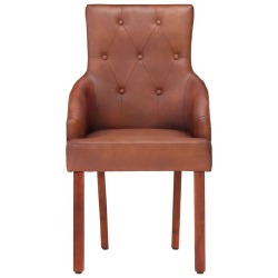 Valgomojo kėdės (4vnt, rudos sp.) - Kėdės
