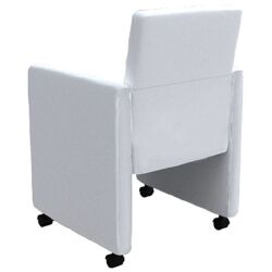 Valgomojo kėdės, 6 vnt., baltos spalvos, dirbtinė oda - Kėdės