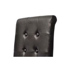 Valgomojo kėdės, 6 vnt., rudos dirbtinės odos - Kėdės