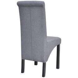 Valgomojo kėdės (6 vnt, šviesiai pilkos sp.) - Kėdės