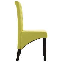 Valgomojo kėdės, 6 vnt., žalias audinys - Kėdės
