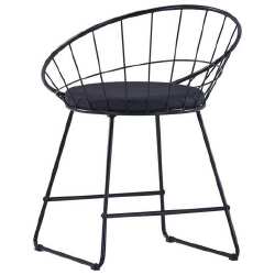 Valgomojo kėdės, 6vnt., juodos, plienas - Kėdės