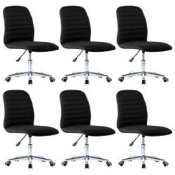 Valgomojo kėdės (6vnt, juodos spalvos) - Kėdės