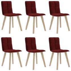 Valgomojo kėdės (6vnt, raudonojo vyno spalvos)