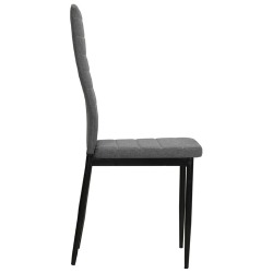 Valgomojo kėdės, 6vnt., šviesiai pilkos, audinys - Kėdės