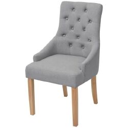Valgomojo kėdės (6vnt, šviesiai pilkos) - Kėdės