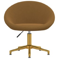 Valgomojo kėdės, aksomas, 4vnt., rudos spalvos - Kėdės