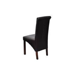 Valgomojo kėdės, dirbtinė oda, 4 vnt., juodos - Kėdės