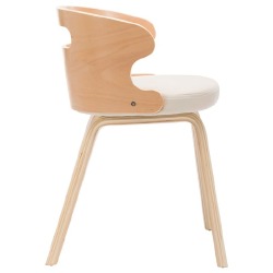 Valgomojo kėdės, dirbtinė oda ir išlenktos medienos rėmas - Kėdės