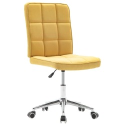 Valgomojo kėdės, geltonos spalvos, audinys, 2vnt. - Kėdės
