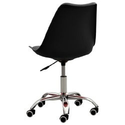 Valgomojo kėdės, juodos spalvos, dirbtinė oda (2vnt.) - Kėdės