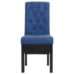 Valgomojo kėdės, mėlynos, 2 vnt., audinys - Kėdės