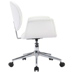 Valgomojo kėdės, pasukamos, 4vnt., baltos spalvos, dirbtinė oda - Kėdės